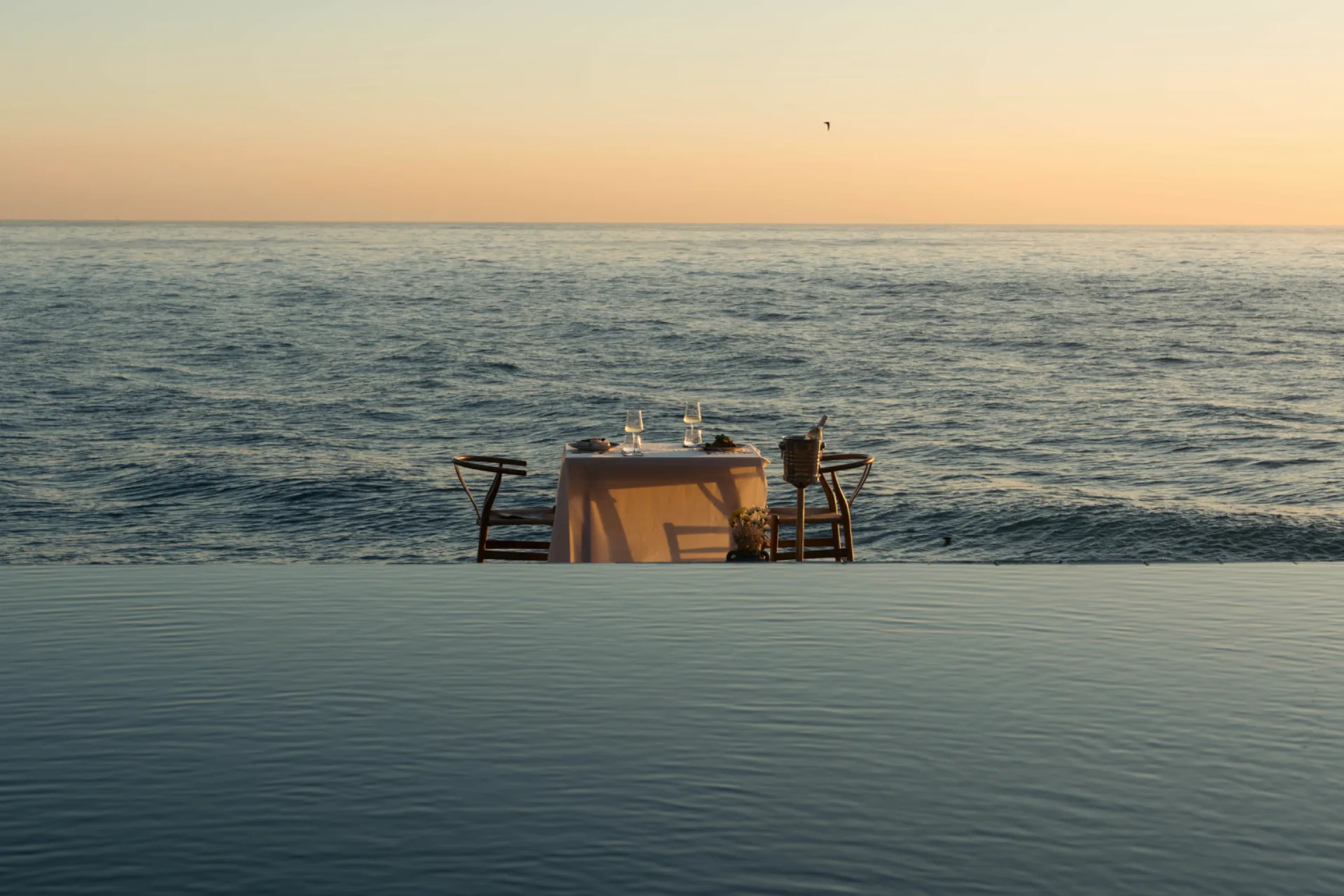 Saga coastal kitchen at golden hour